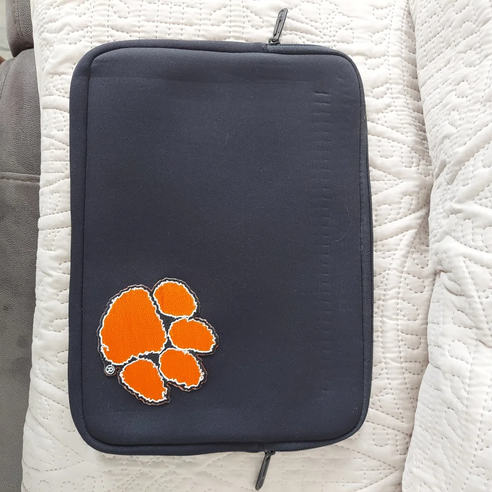 Clemson University black tablet or laptop case 13x9